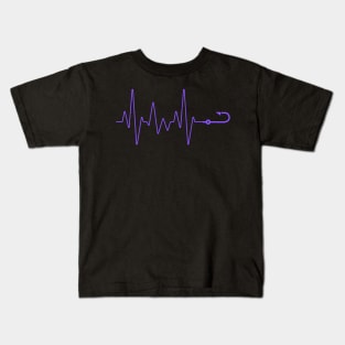 Fishing Hook Heartbeat! For all the fishing lovers out there! Kids T-Shirt